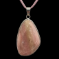Pendentif Rhodonite Acier inox sur cordon