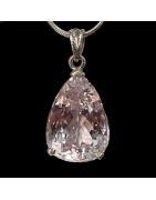 Pendentif Kunzite et chaîne argent 925