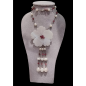 Collier Nacre Perles & Rubellite Fleur Argent 925