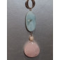 Collier Amazonite & Quartz rose Argent 925