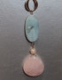 Collier Amazonite & Quartz rose Argent 925