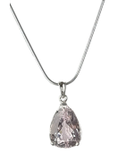 Pendentif Kunzite et chaîne argent 925