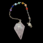 Pendule Quartz rose 7 Chakras