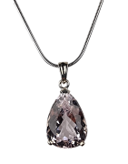 Pendentif Kunzite et chaîne argent 925