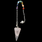 Pendule Quartz rose 7 Chakras