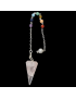 Pendule Quartz rose 7 Chakras