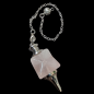 Pendule Quartz rose Etoile Merkaba