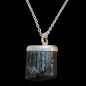 Pendentif Tourmaline noire Argent 925 sur chaîne acier inox