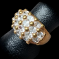 Bague Zirconium Bronze plaqué or Taille 54