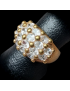 Bague Zirconium Bronze plaqué or Taille 54