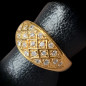 Bague Zirconium Bronze plaqué or Taille 54
