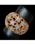 Bague Zirconium Bronze plaqué or Taille 56