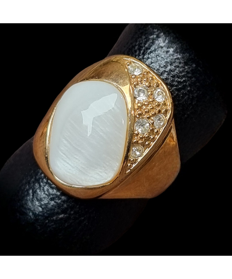 Bague Zirconium Bronze plaqué or Taille 59