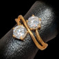 Bague Zirconium Bronze plaqué or Taille 52
