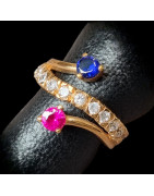 Bague Zirconium Bronze plaqué or Taille 52