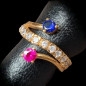 Bague Zirconium Bronze plaqué or Taille 52