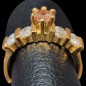 Bague Zirconium Bronze plaqué or Taille 56