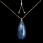Pendentif Lapis-lazuli sur chaîne plaquée or réglable