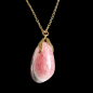 Pendentif Rhodonite sur chaîne dorée
