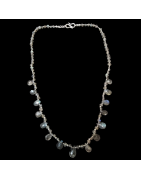 Collier Labradorite avec fermoir Argent 925