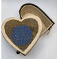 Boîte de rangement & rechargement Fleur de vie cœur marron GM pour pierres et bracelets