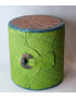 Boîte de rangement & rechargement Fleur de vie deux niveaux ronde verte pm pour pierres et bracelets