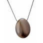 Pendentif Agate du Botswana et chaîne acier inox