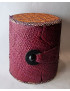 Boîte de rangement & rechargement Fleur de vie deux niveaux ronde parme pm pour pierres et bracelets