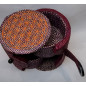 Boîte de rangement & rechargement Fleur de vie deux niveaux ronde parme pm pour pierres et bracelets