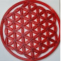 Fleur de vie 9.5cm en fécule de maïs rouge