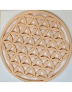 Fleur de vie 9.5cm en fécule de maïs beige