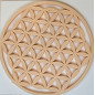Fleur de vie 9.5cm en fécule de maïs beige