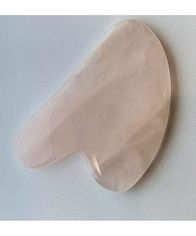 Gua Sha de massage Quartz rose