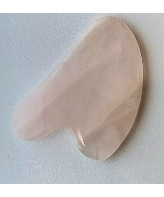 Gua Sha de massage Quartz rose
