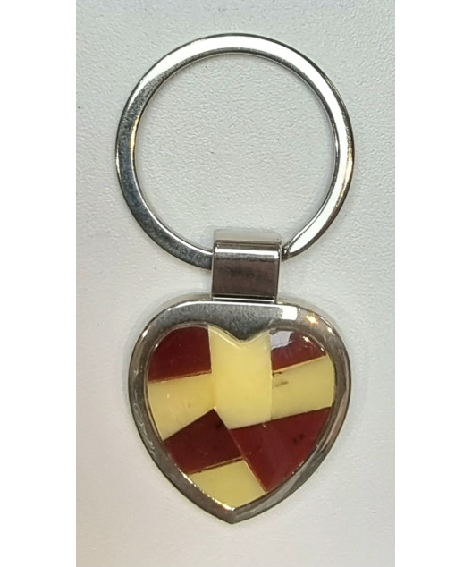 Porte-clés Ambre Cœur