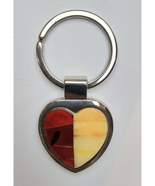 Porte-clés Ambre Cœur