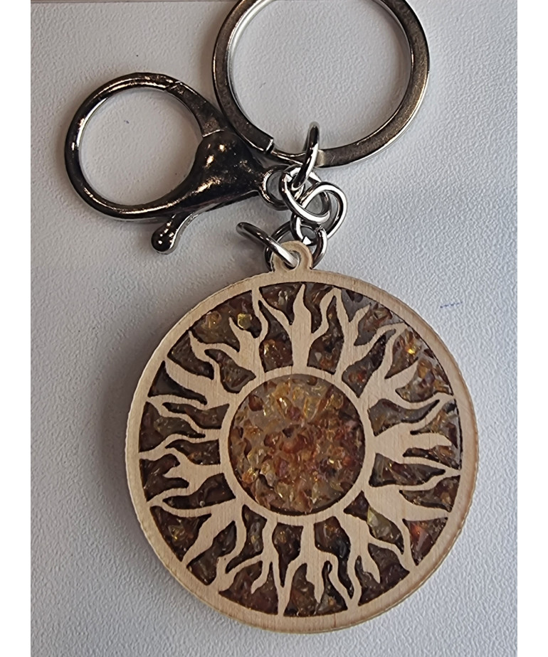 Porte-clés Ambre et Bois Soleil