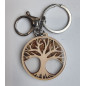Porte-clés Ambre & bois Arbre de vie