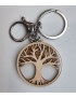 Porte-clés Ambre & bois Arbre de vie