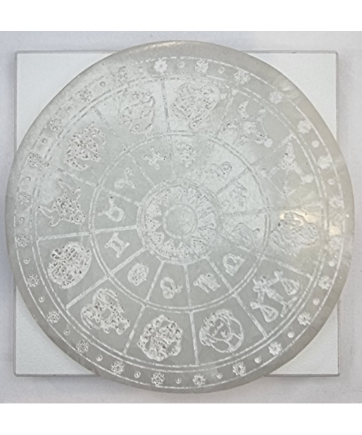 Disque de rechargement Sélénite Zodiaque diam 10cm (s)