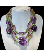 Collier Améthyste Amétrine & Péridot