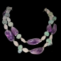 Collier Améthyste Quartz rose & Fluorite