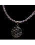 Pendentif  Fleur de vie sur collier Améthyste Argent 925