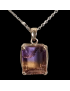 Pendentif Amétrine sur chaîne Argent 925