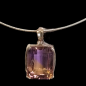 Pendentif Amétrine sur cable Argent 925