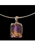 Pendentif Amétrine sur cable Argent 925