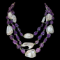 Collier Améthyste Cristal de roche & Péridot