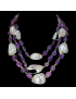 Collier Améthyste Cristal de roche & Péridot