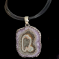 Pendentif Améthyste sur cordon silicone