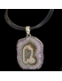 Pendentif Améthyste sur cordon silicone